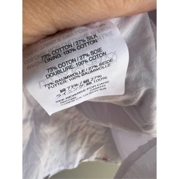 J Crew cherry print white halter tie neck sleeveless lined  tank 00 - Picture 6 of 8